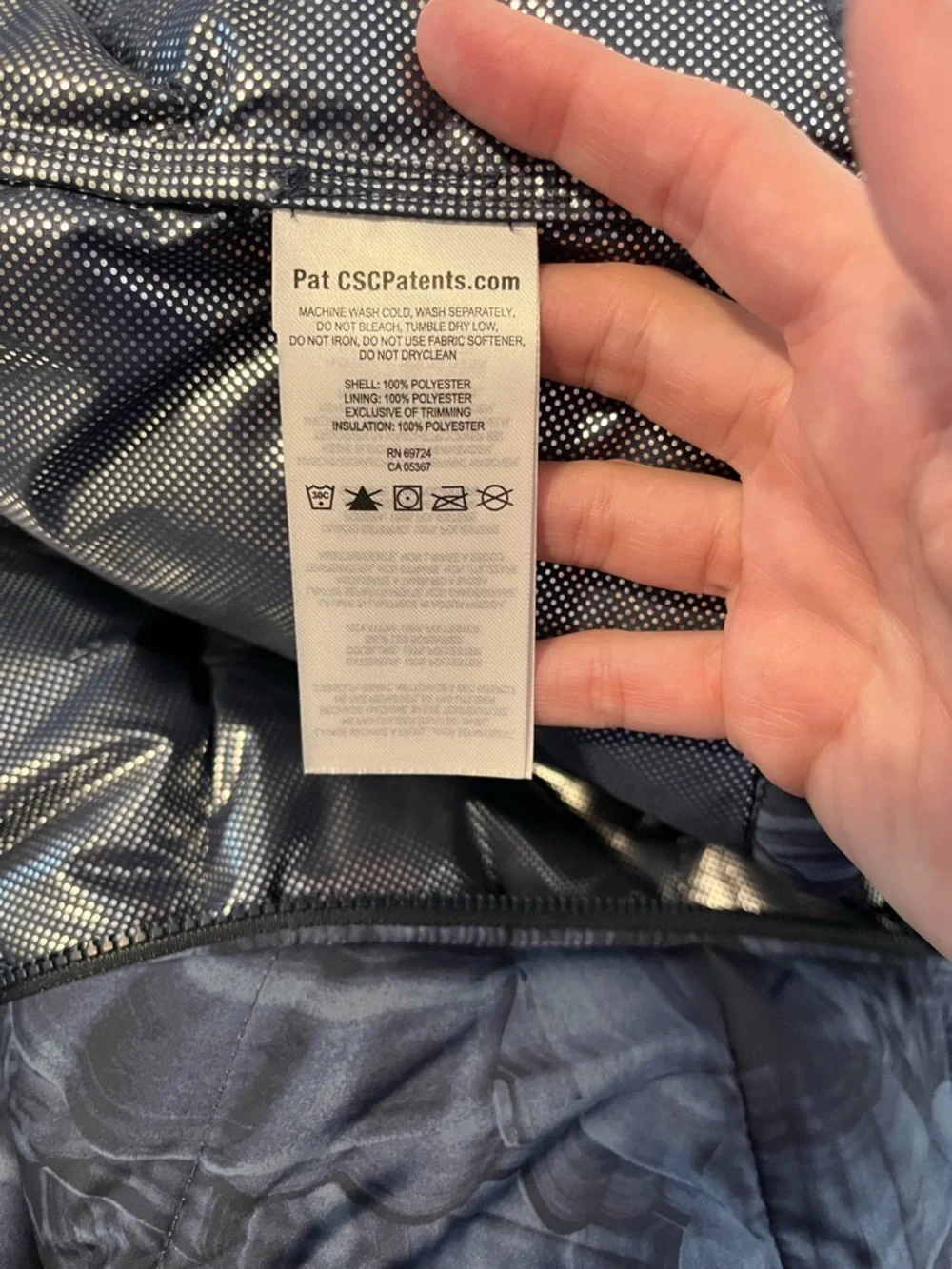 Columbia Omni Heat Full Zip hooded puffer jacket‎ blue marbled tie dye size XL